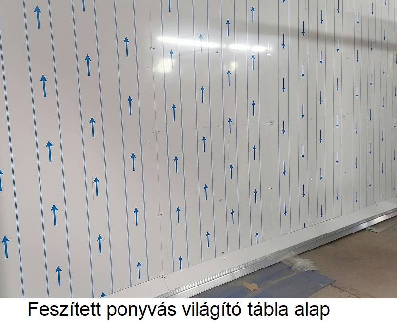 Feszített ponyvás világító tábla alap