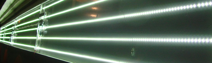 LED világítás a világító tábla belsejében